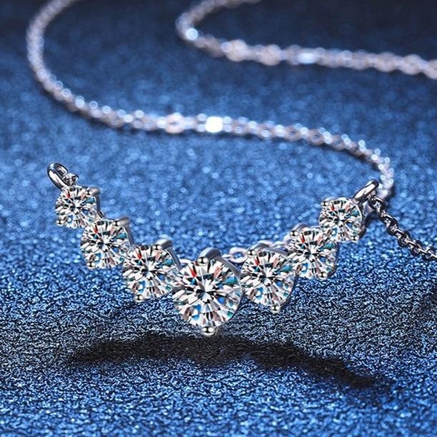 OEM&ODM Customised s925 sterling silver pendant women's moissanite plated necklace